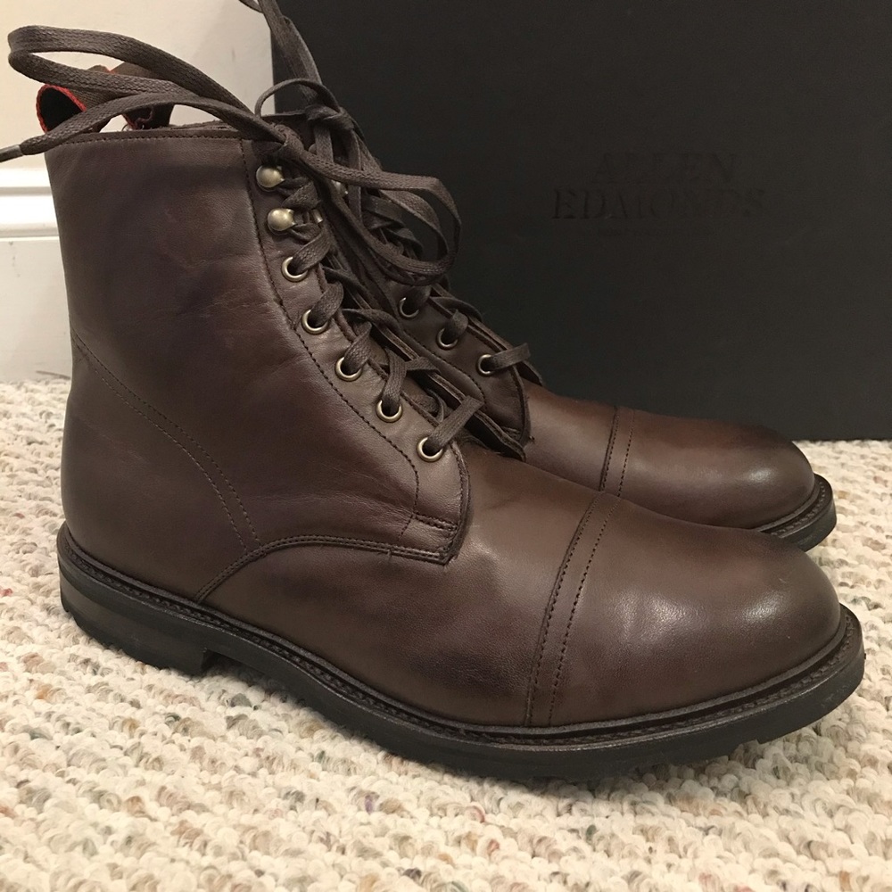 🆕 Allen Edmonds alpine cap brown leather boots - Picture 4 of 11